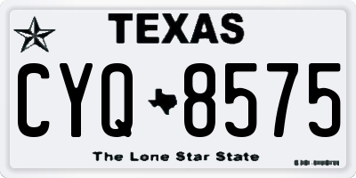 TX license plate CYQ8575