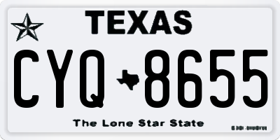 TX license plate CYQ8655