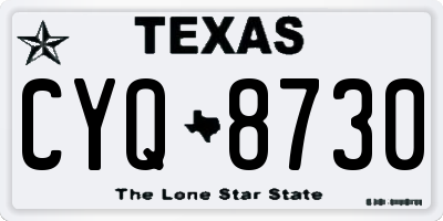 TX license plate CYQ8730