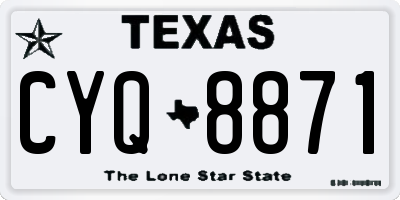 TX license plate CYQ8871