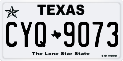 TX license plate CYQ9073