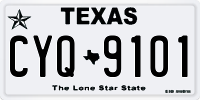 TX license plate CYQ9101