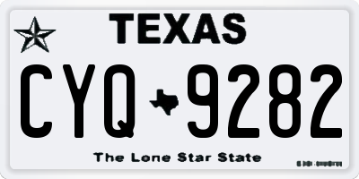 TX license plate CYQ9282