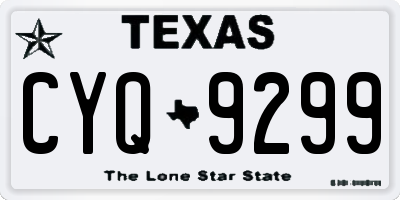 TX license plate CYQ9299