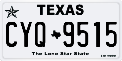 TX license plate CYQ9515