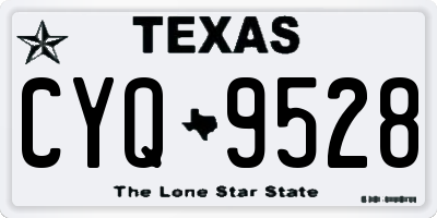 TX license plate CYQ9528