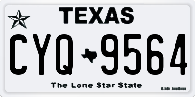 TX license plate CYQ9564
