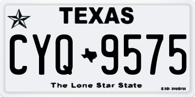 TX license plate CYQ9575