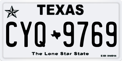 TX license plate CYQ9769