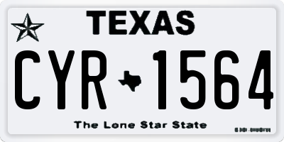 TX license plate CYR1564