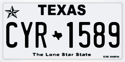 TX license plate CYR1589