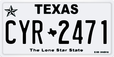 TX license plate CYR2471