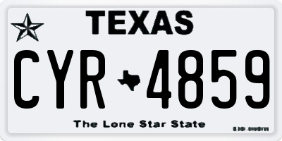 TX license plate CYR4859
