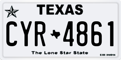 TX license plate CYR4861