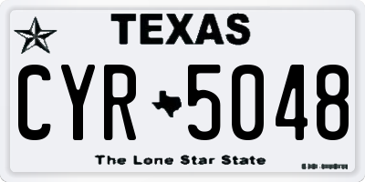 TX license plate CYR5048