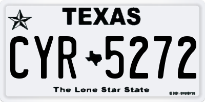 TX license plate CYR5272