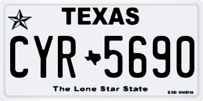 TX license plate CYR5690
