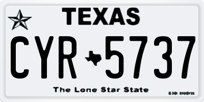 TX license plate CYR5737
