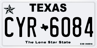 TX license plate CYR6084