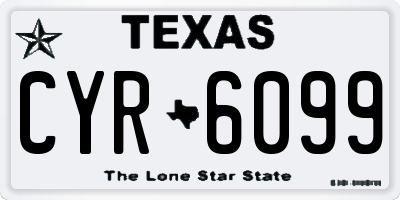 TX license plate CYR6099