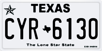 TX license plate CYR6130