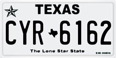 TX license plate CYR6162