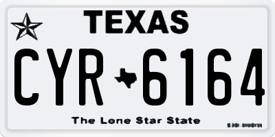 TX license plate CYR6164