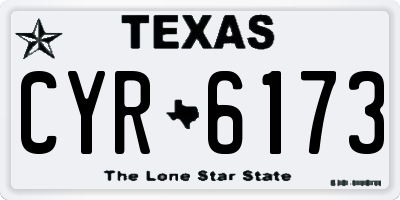 TX license plate CYR6173