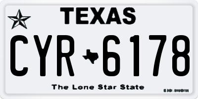 TX license plate CYR6178