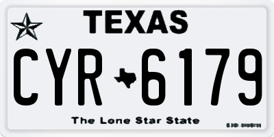 TX license plate CYR6179
