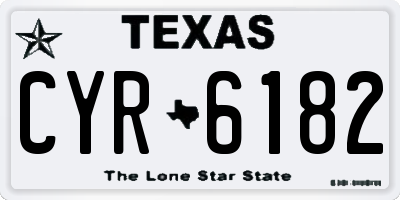 TX license plate CYR6182