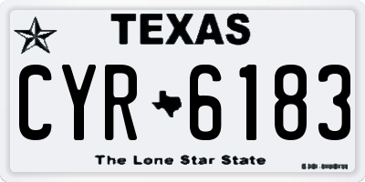 TX license plate CYR6183
