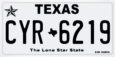 TX license plate CYR6219