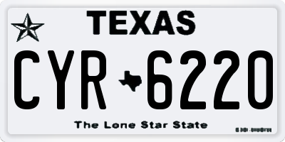 TX license plate CYR6220