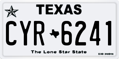 TX license plate CYR6241
