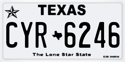 TX license plate CYR6246