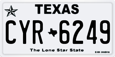 TX license plate CYR6249