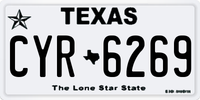 TX license plate CYR6269