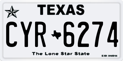 TX license plate CYR6274