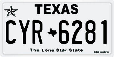 TX license plate CYR6281