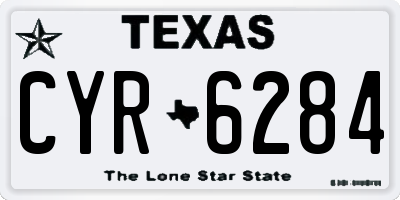 TX license plate CYR6284