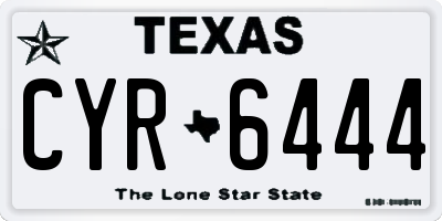 TX license plate CYR6444
