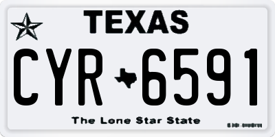 TX license plate CYR6591