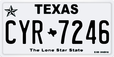TX license plate CYR7246