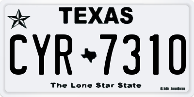 TX license plate CYR7310