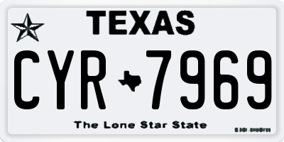 TX license plate CYR7969