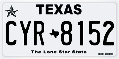 TX license plate CYR8152