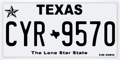 TX license plate CYR9570