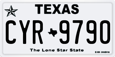 TX license plate CYR9790
