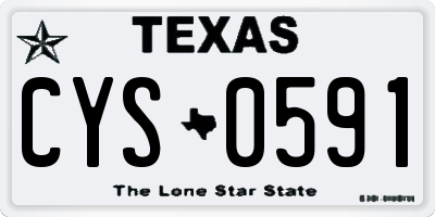 TX license plate CYS0591